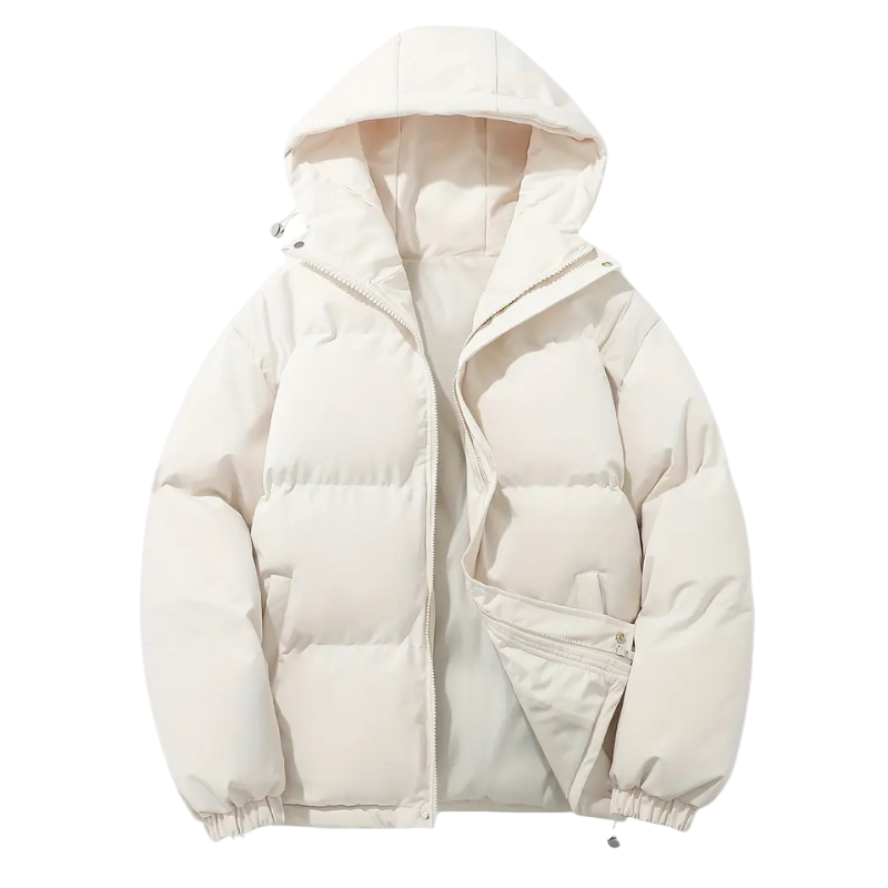 Wattierte Herren-Pufferjacke mit Kapuze wasserdicht