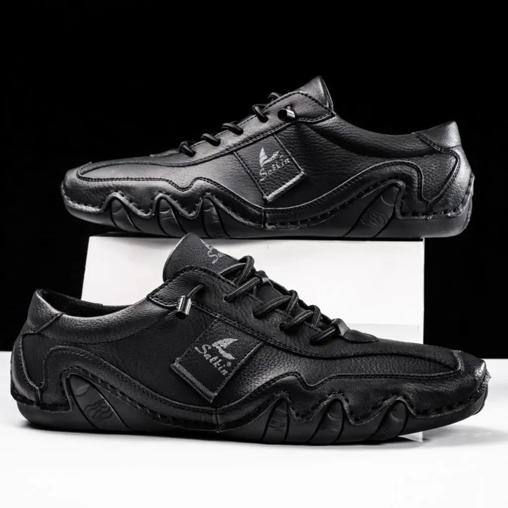Komfortable Herren Lederschuhe mit rutschfester Sohl