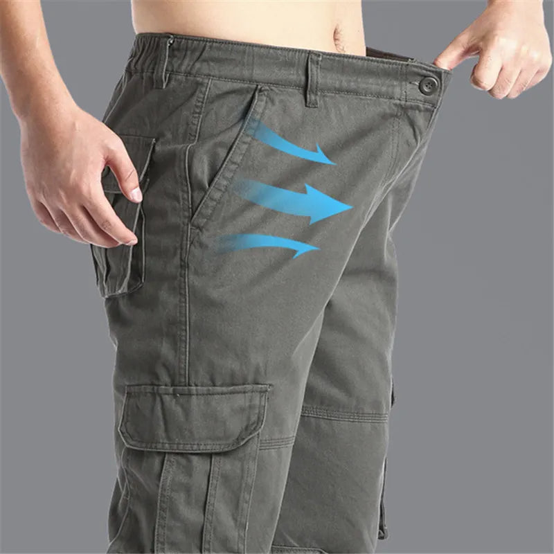 Robuste Herren Cargohose mit Taschen für Alltag Outdoor Arbeit