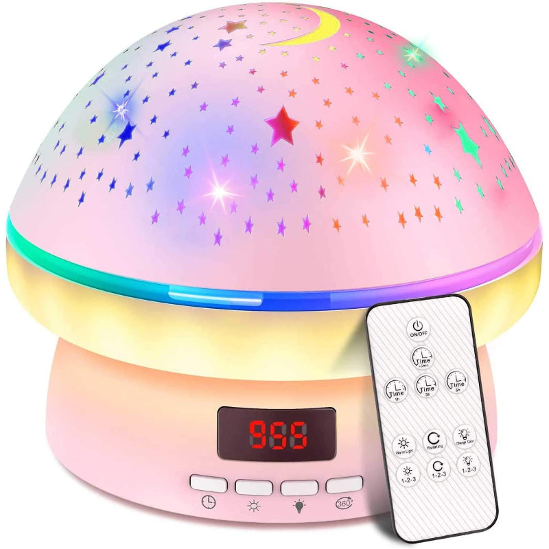 GlowLight – Magischer Sternenprojektor mit 16 Farbe & Timerfunktion