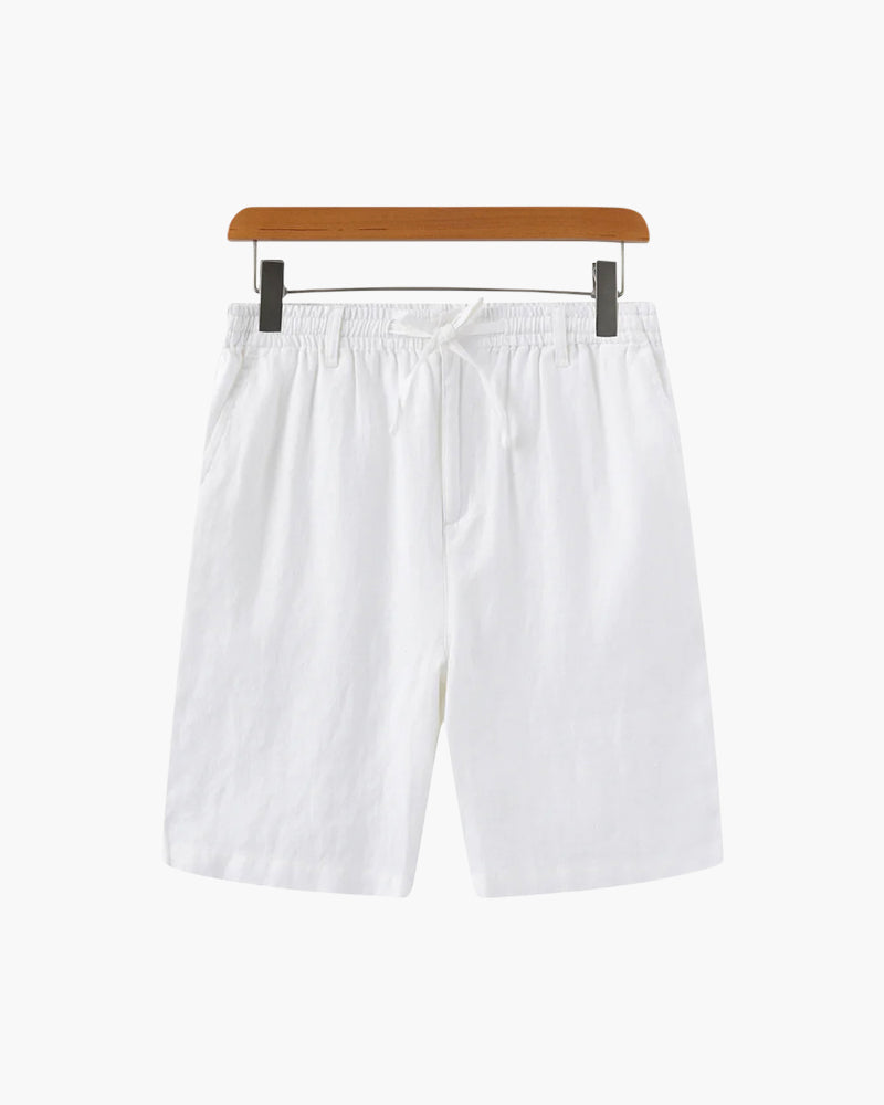 Herren Leinen-Shorts mit Kordelzug
