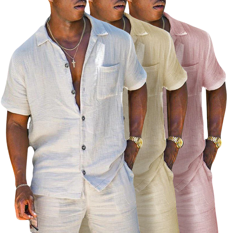 Zweiteiliges Herren Set aus Leinen – Stilvoller Sommer-Look