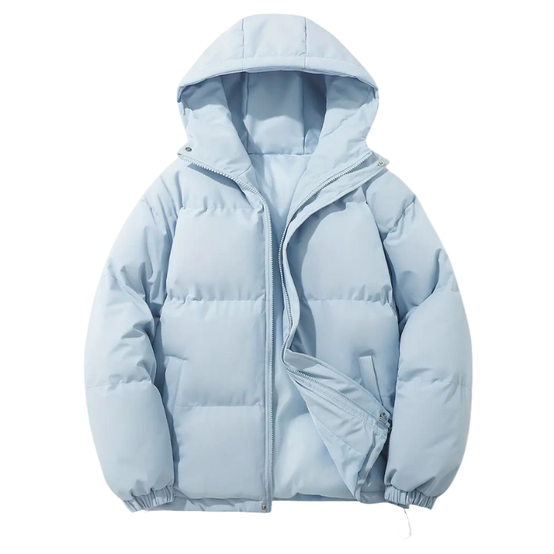 Wattierte Herren-Pufferjacke mit Kapuze wasserdicht