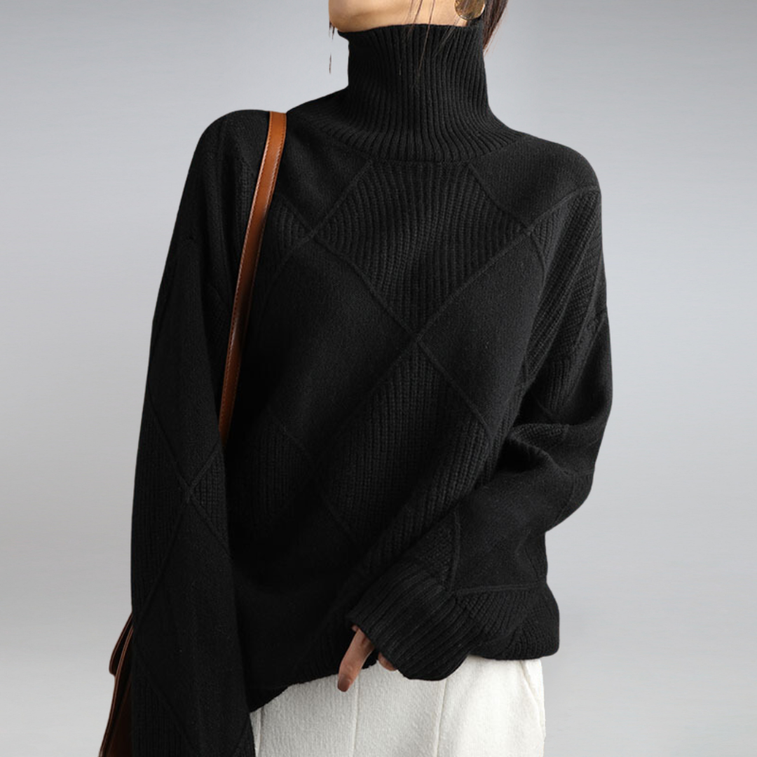 Rollkragenpullover Damen Oversize Strick