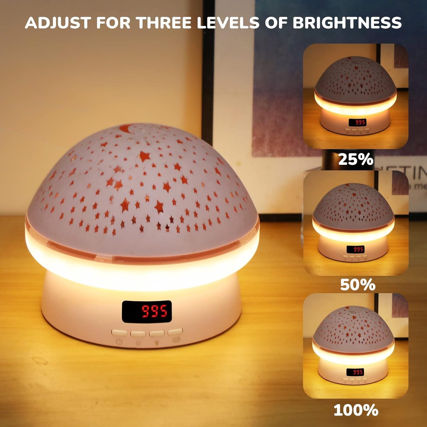 GlowLight – Magischer Sternenprojektor mit 16 Farbe & Timerfunktion