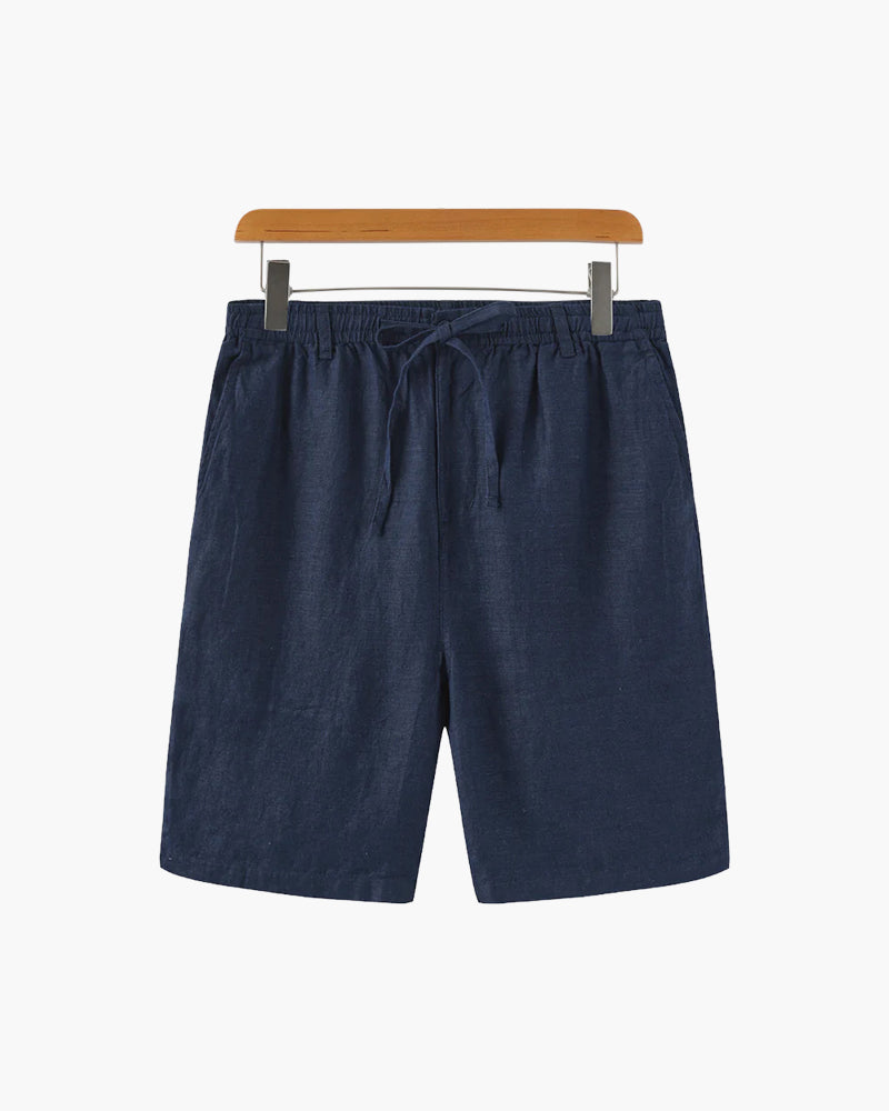Herren Leinen-Shorts mit Kordelzug