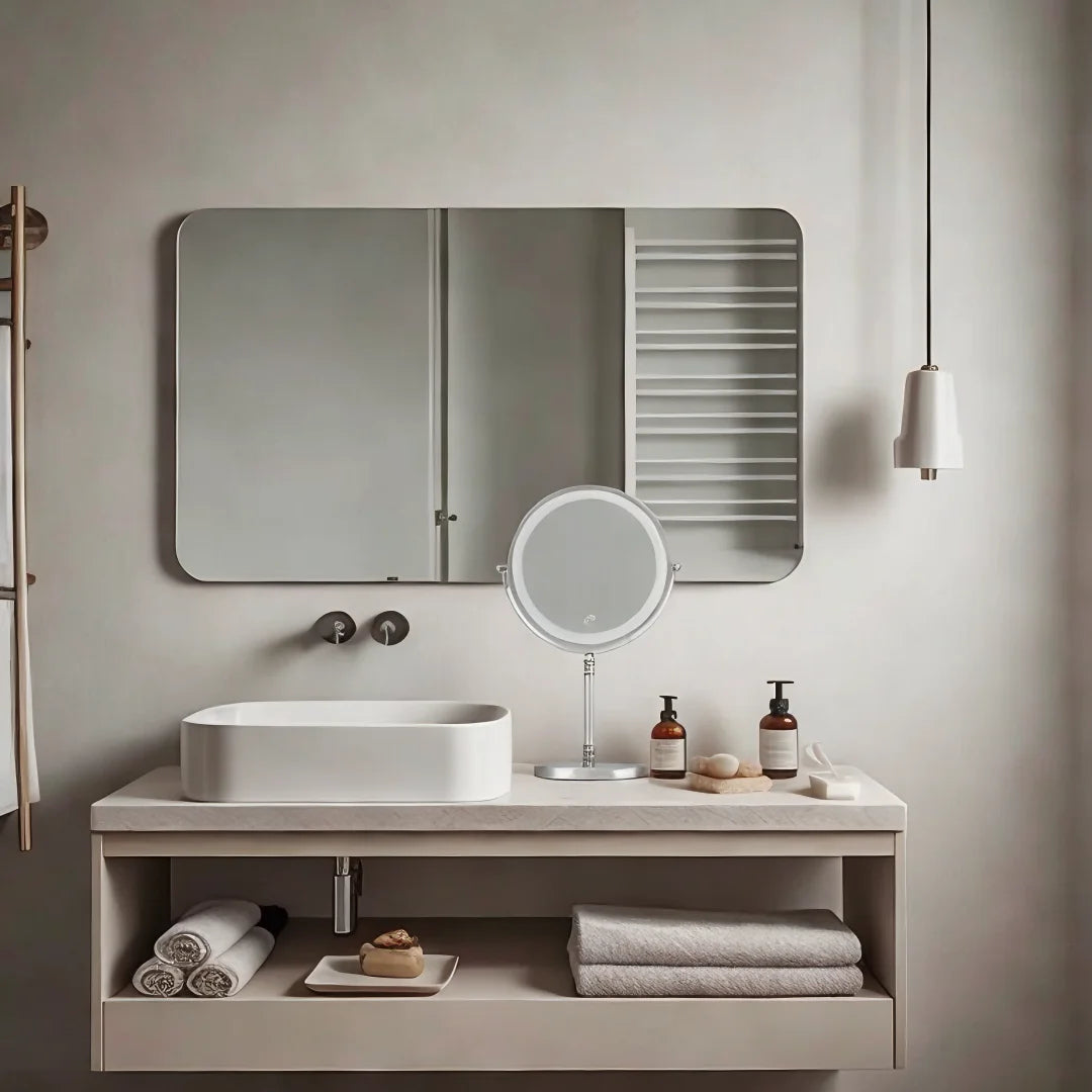 Drei-Ton-Dimm-Wand-Make-up-Make-up-Spiegel