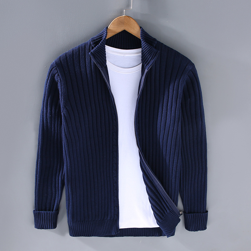 Premium Herren Strickjacke aus Baumwolle