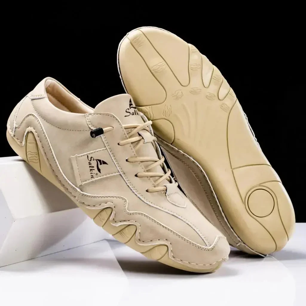 Komfortable Herren Lederschuhe mit rutschfester Sohl