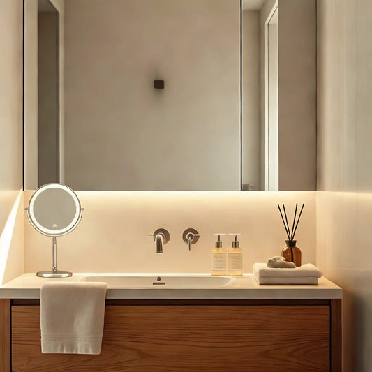 Drei-Ton-Dimm-Wand-Make-up-Make-up-Spiegel