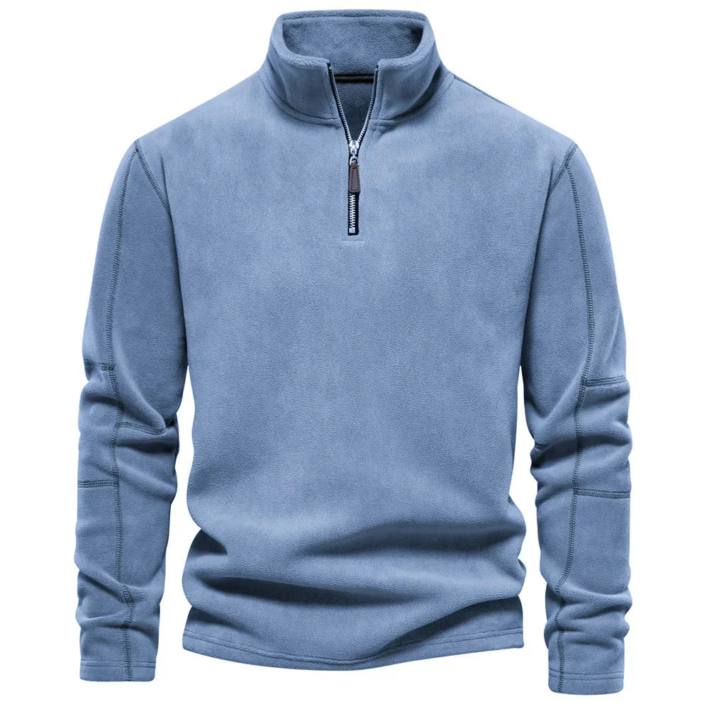 Arne | Fleecegefüttertes Sweatshirt mit hohem Kragen und verstellbarem Saum