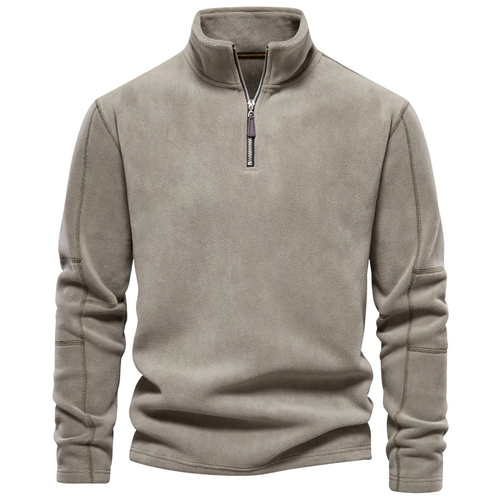 Arne | Fleecegefüttertes Sweatshirt mit hohem Kragen und verstellbarem Saum