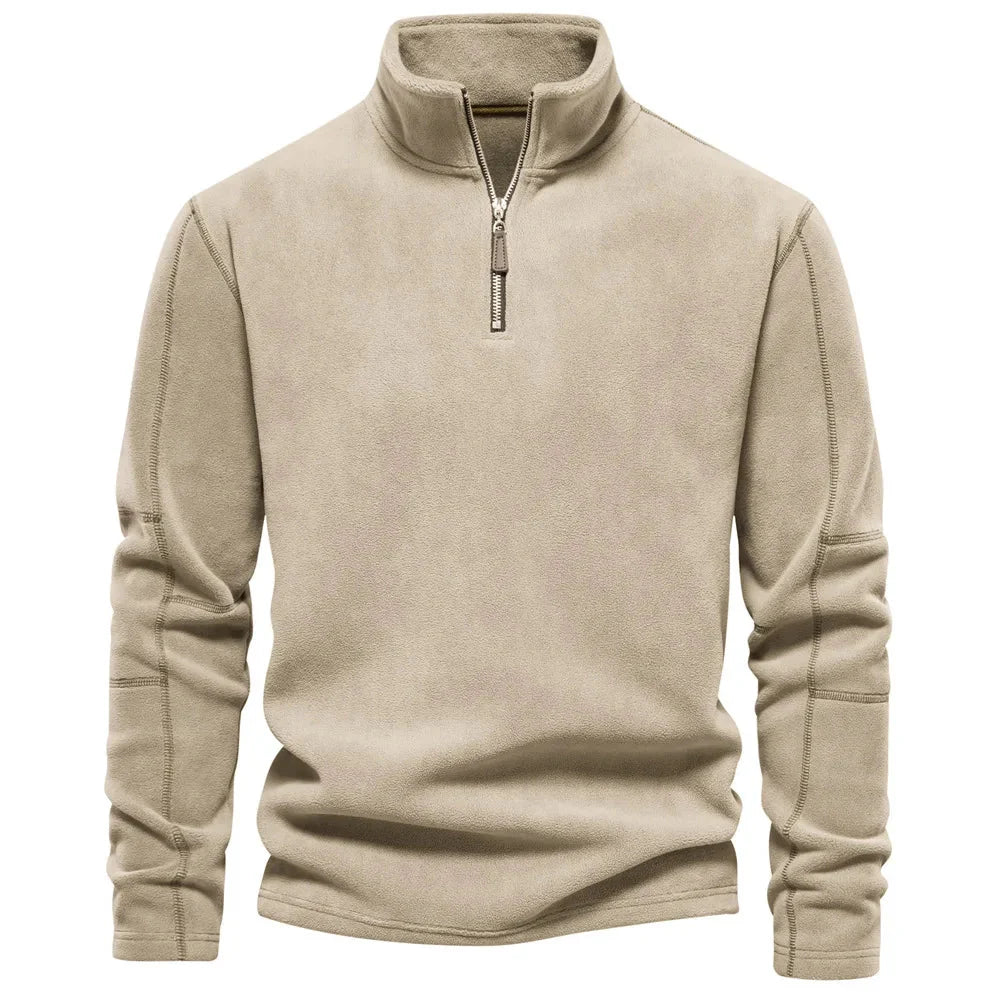 Arne | Fleecegefüttertes Sweatshirt mit hohem Kragen und verstellbarem Saum