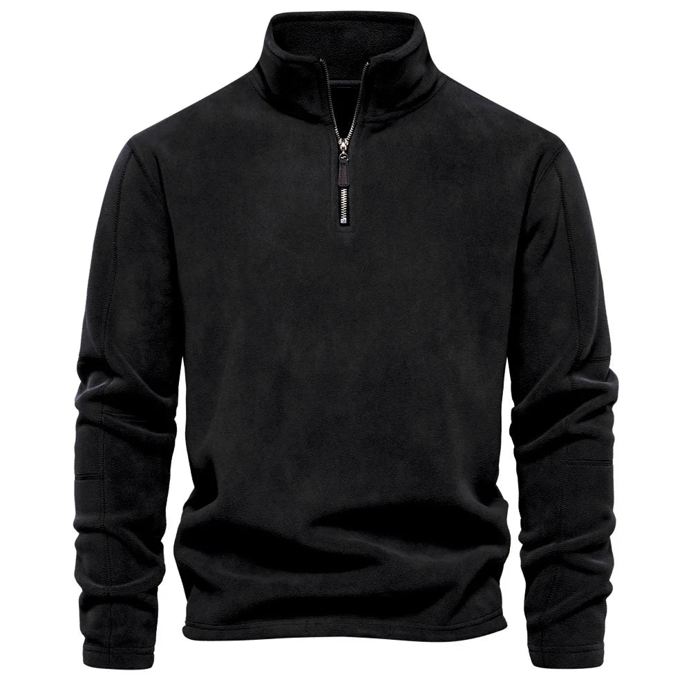 Arne | Fleecegefüttertes Sweatshirt mit hohem Kragen und verstellbarem Saum