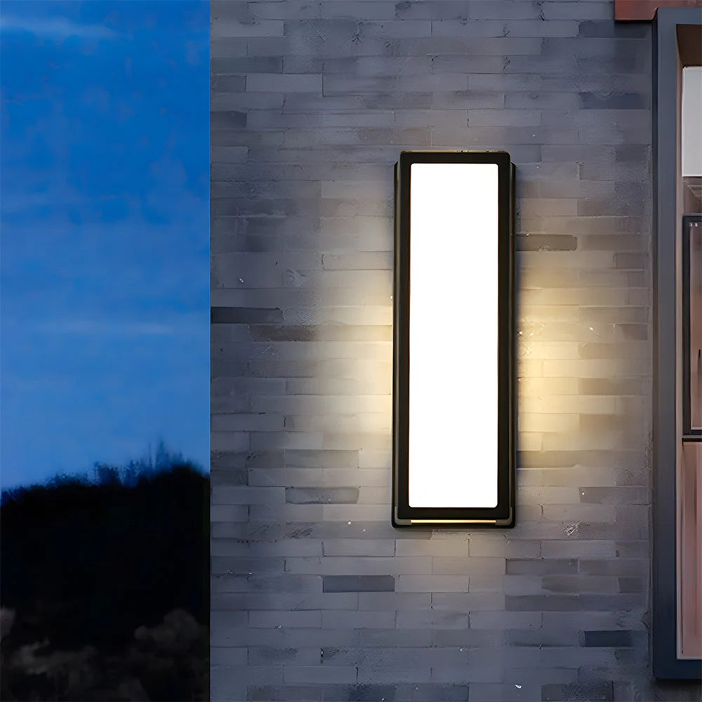 Moderne schwarze Hardware wasserdichte LED -Wandleuchte im Freien