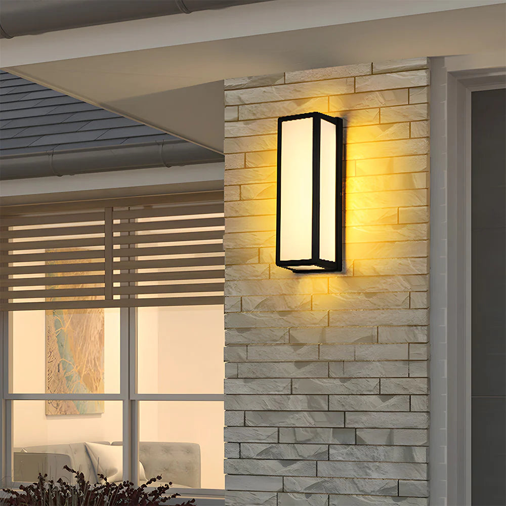 Moderne schwarze Hardware wasserdichte LED -Wandleuchte im Freien