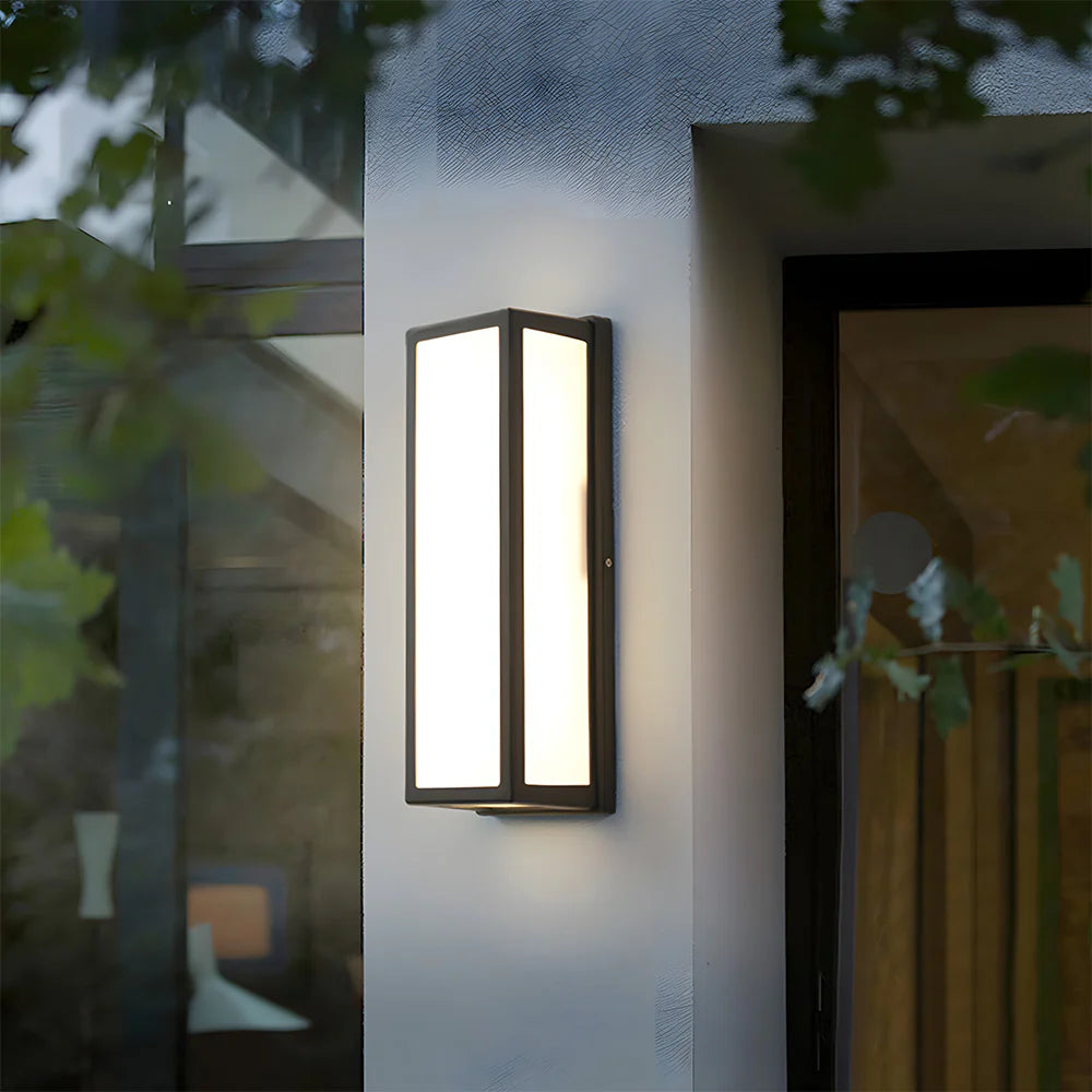 Moderne schwarze Hardware wasserdichte LED -Wandleuchte im Freien