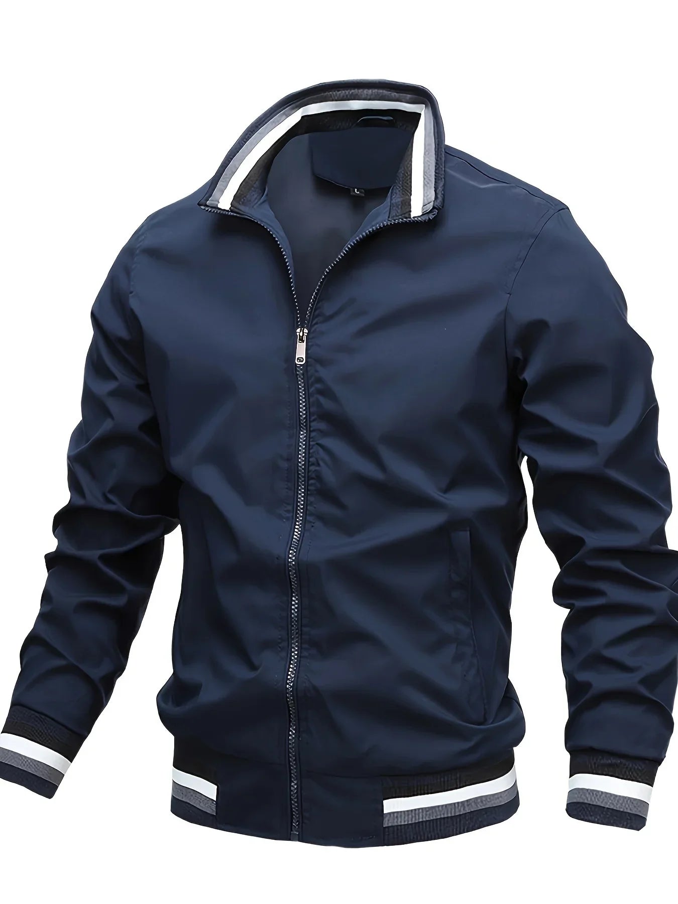 Herren Übergangsjacke mit Kragen aus Polyester für Alltag Sportlich