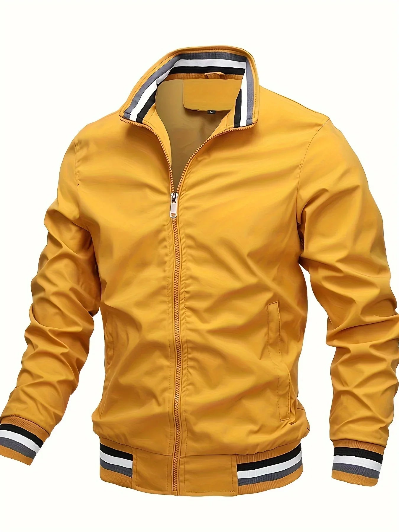Herren Übergangsjacke mit Kragen aus Polyester für Alltag Sportlich