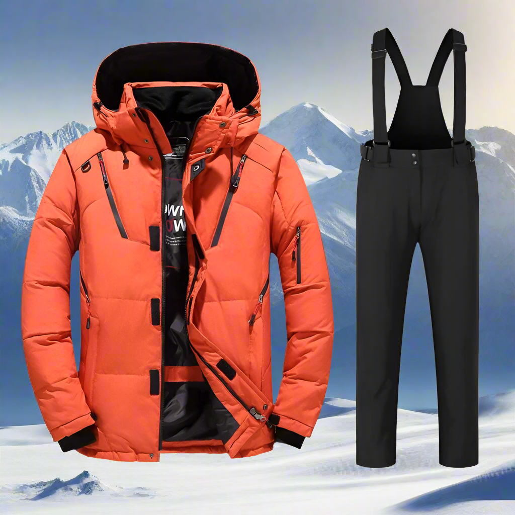 Herren Skianzug Thermo Set wasserdicht mit Skijacke