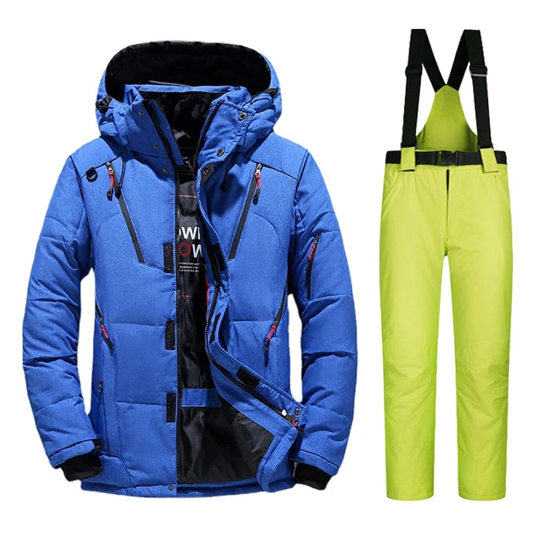 Herren Skianzug Thermo Set wasserdicht mit Skijacke