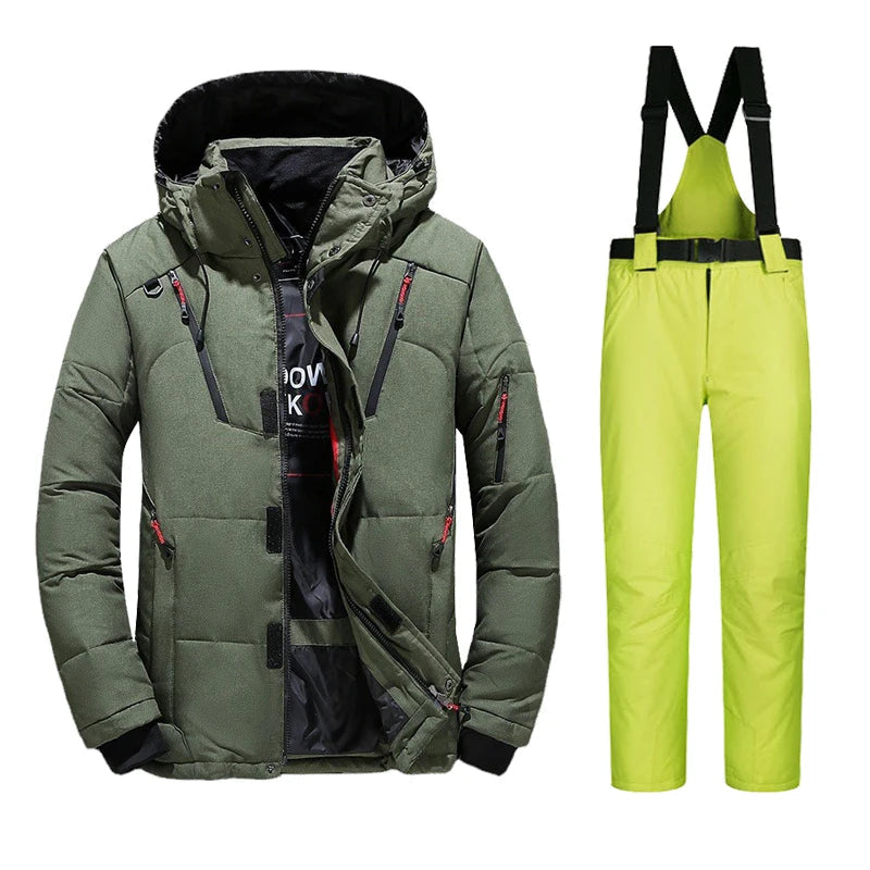 Herren Skianzug Thermo Set wasserdicht mit Skijacke