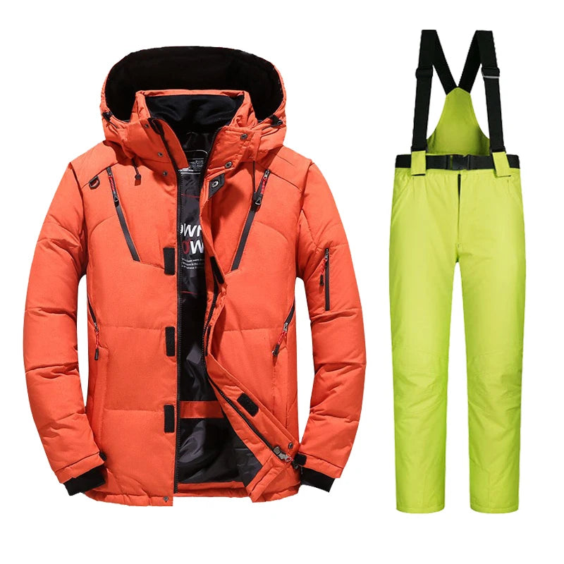 Herren Skianzug Thermo Set wasserdicht mit Skijacke