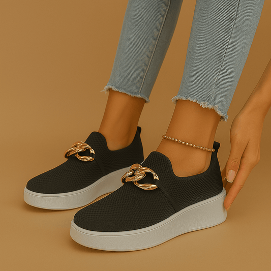 Damen Schuhe Leder Bequeme Sommerschuhe mit Stützender Sohle