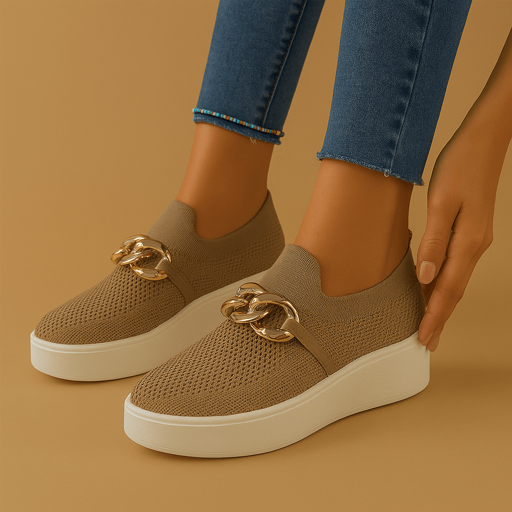 Damen Schuhe Leder Bequeme Sommerschuhe mit Stützender Sohle