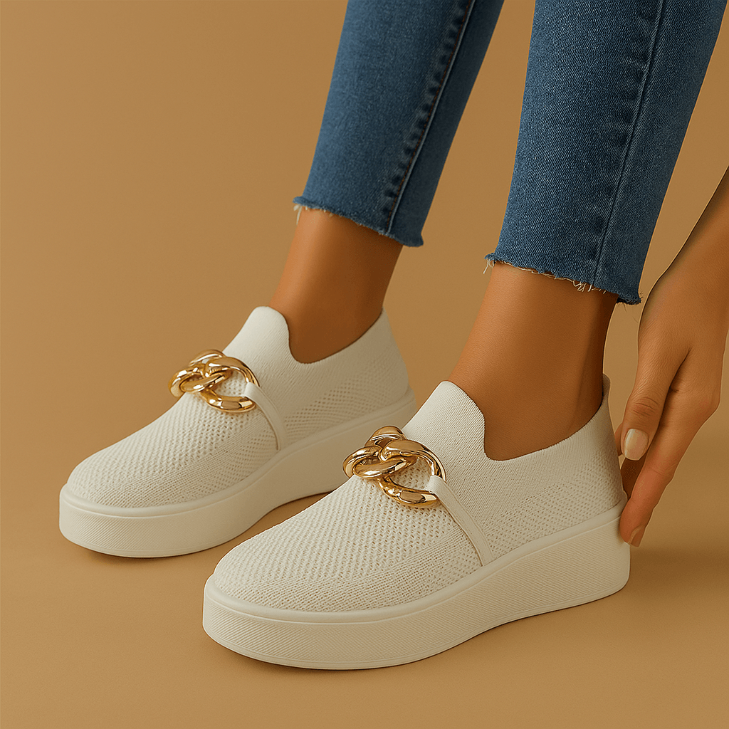 Damen Schuhe Leder Bequeme Sommerschuhe mit Stützender Sohle