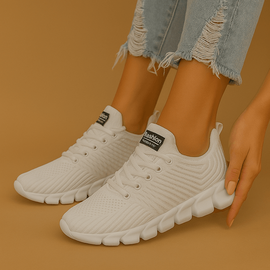 Damen Sneaker Mesh Memory-Schaumstoff Atmungsaktiv Ergonomisch