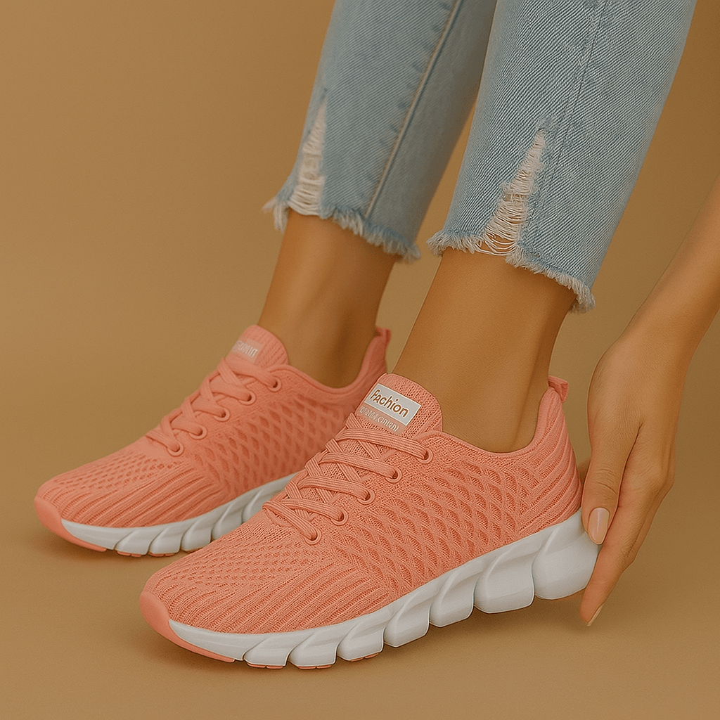 Damen Sneaker Mesh Memory-Schaumstoff Atmungsaktiv Ergonomisch