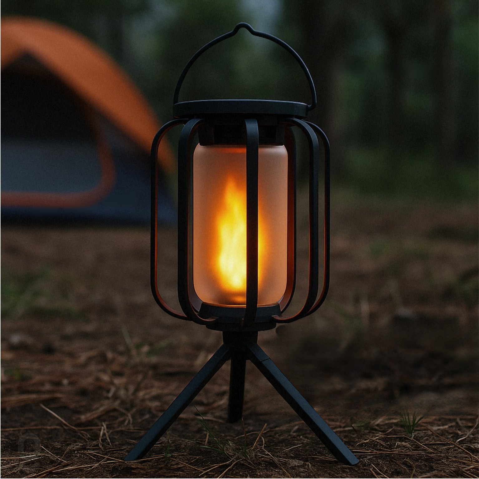 Solarlaterne mit Flammeneffekt für Außenbereich