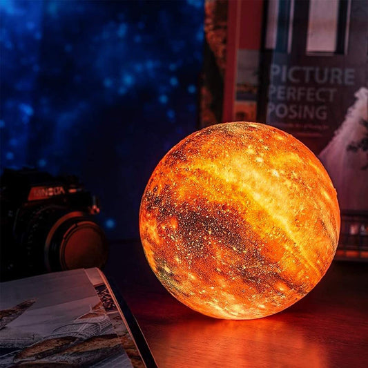 GALAXY MOONLAMP – 3D-Mondlampe mit 16 Farben & Holzständer