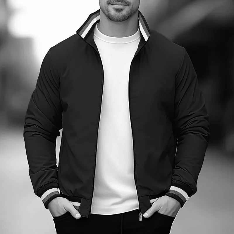 Herren Übergangsjacke mit Kragen aus Polyester für Alltag Sportlich
