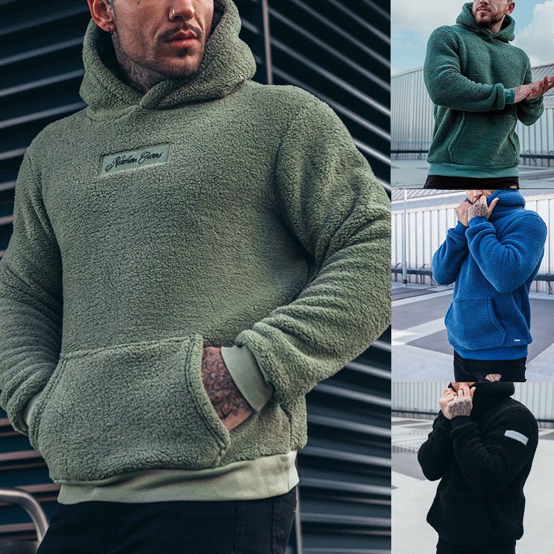 Herren Kapuzenpullover Plüsch warm weich