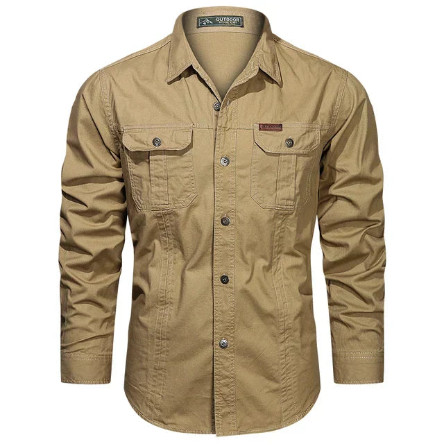 Herren Outdoor Cargoshirt mit Brusttaschen und Knöpfen