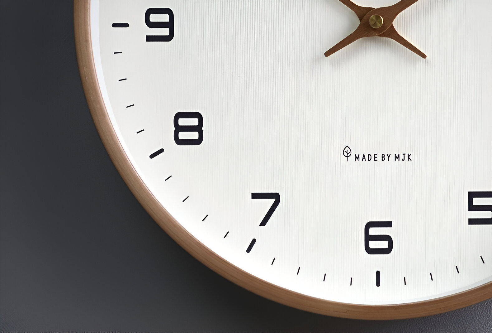 Minimalistische Holz Wanduhr Rund