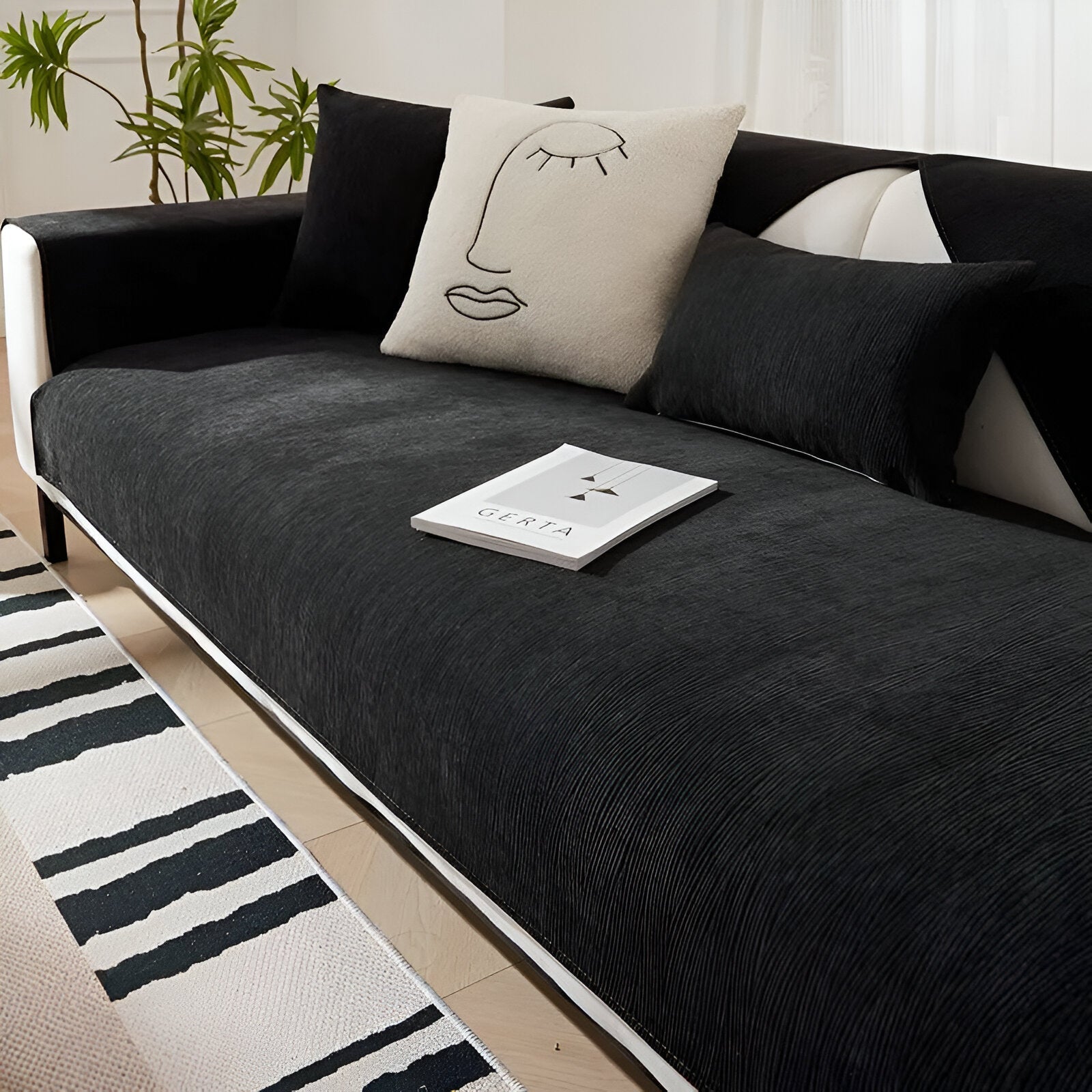 UniQuilted | Hochdichter Chenille Sofabezug Mit Silikonrückseite