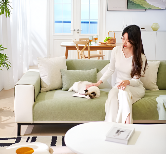 UniQuilted | Hochdichter Chenille Sofabezug Mit Silikonrückseite