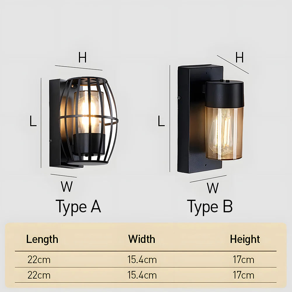 Lantern wasserdichte Außenwandlampe