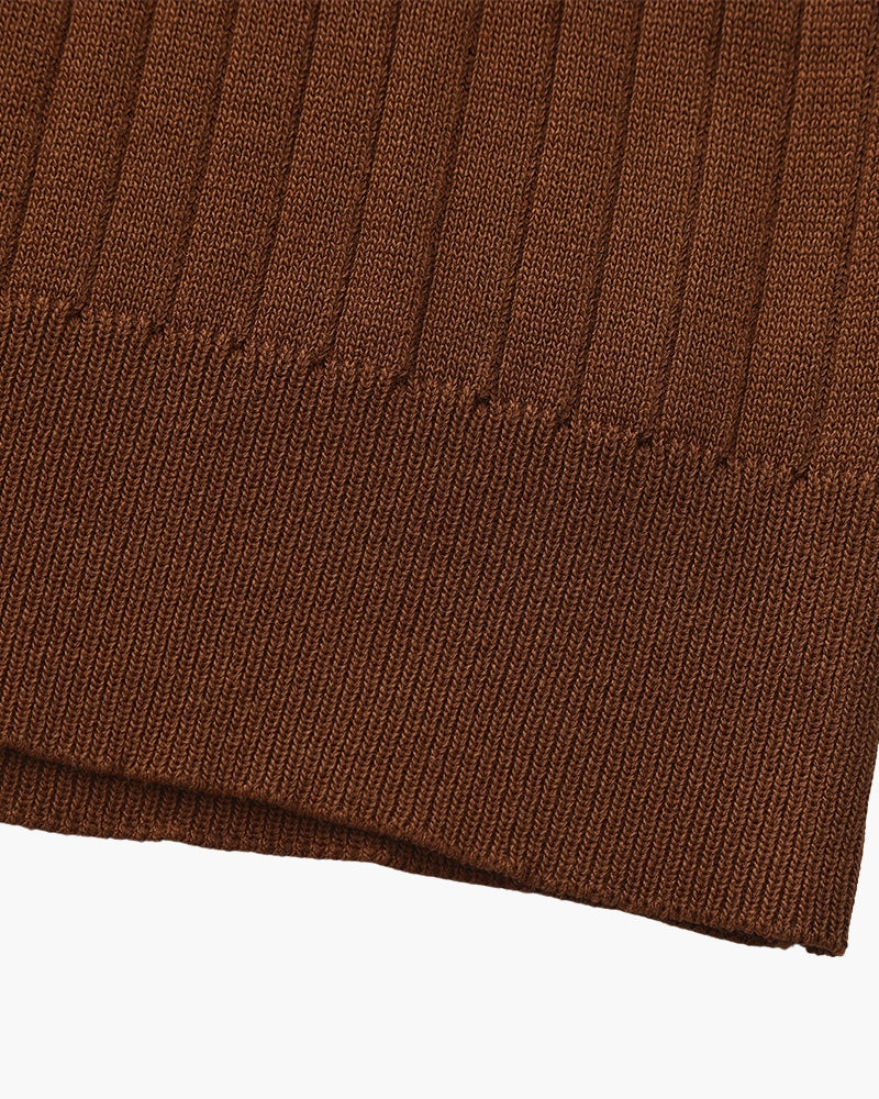 Herren Strickhemd kurzarm ohne Knopfleiste – Feinstrick mit Kragen