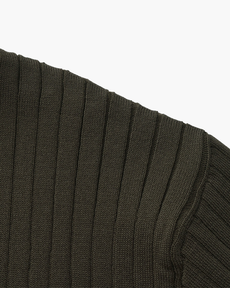 Herren Strickhemd kurzarm ohne Knopfleiste – Feinstrick mit Kragen