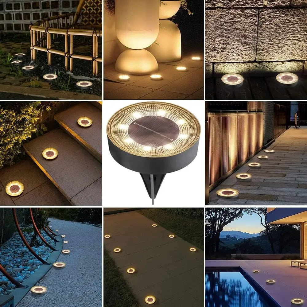 Solar LED Bodenleuchten Garten Außen wasserdicht