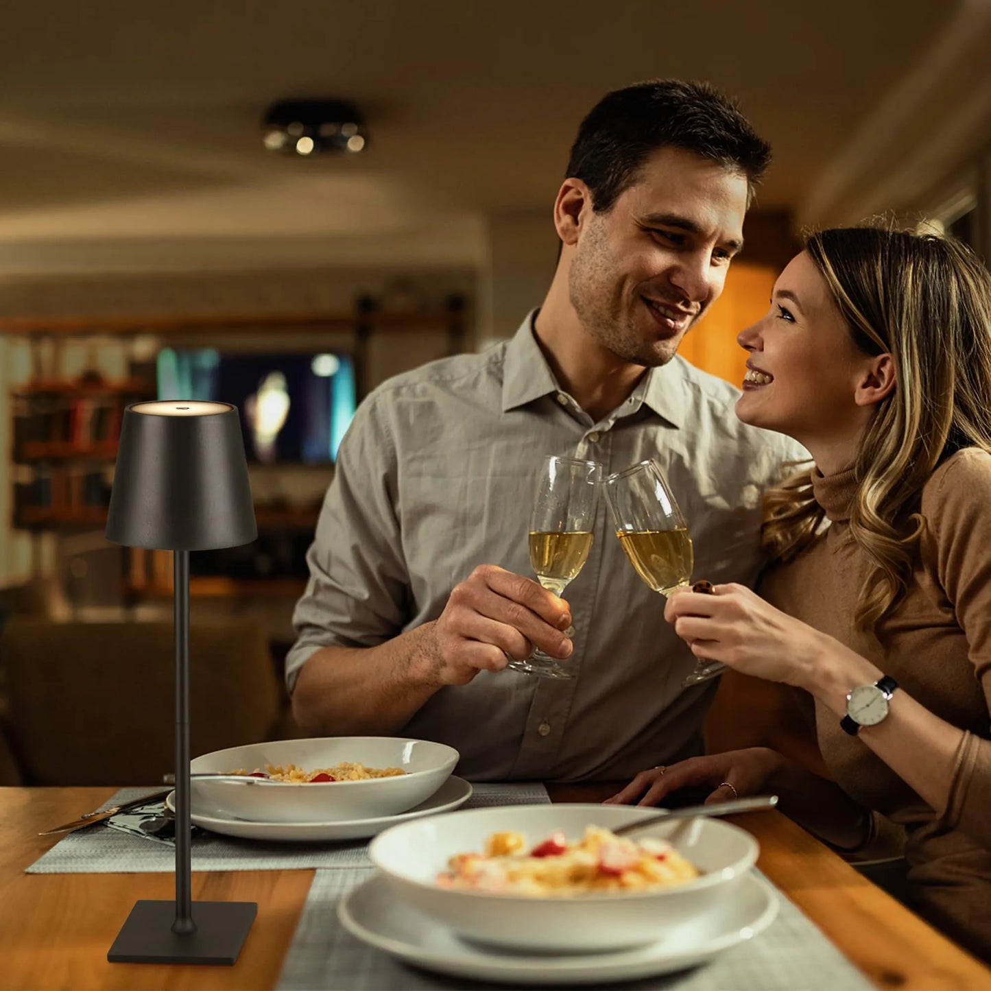 Rechargeable LED Table Lamp - Battery Operated Wireless Cordless Bedside Lamp