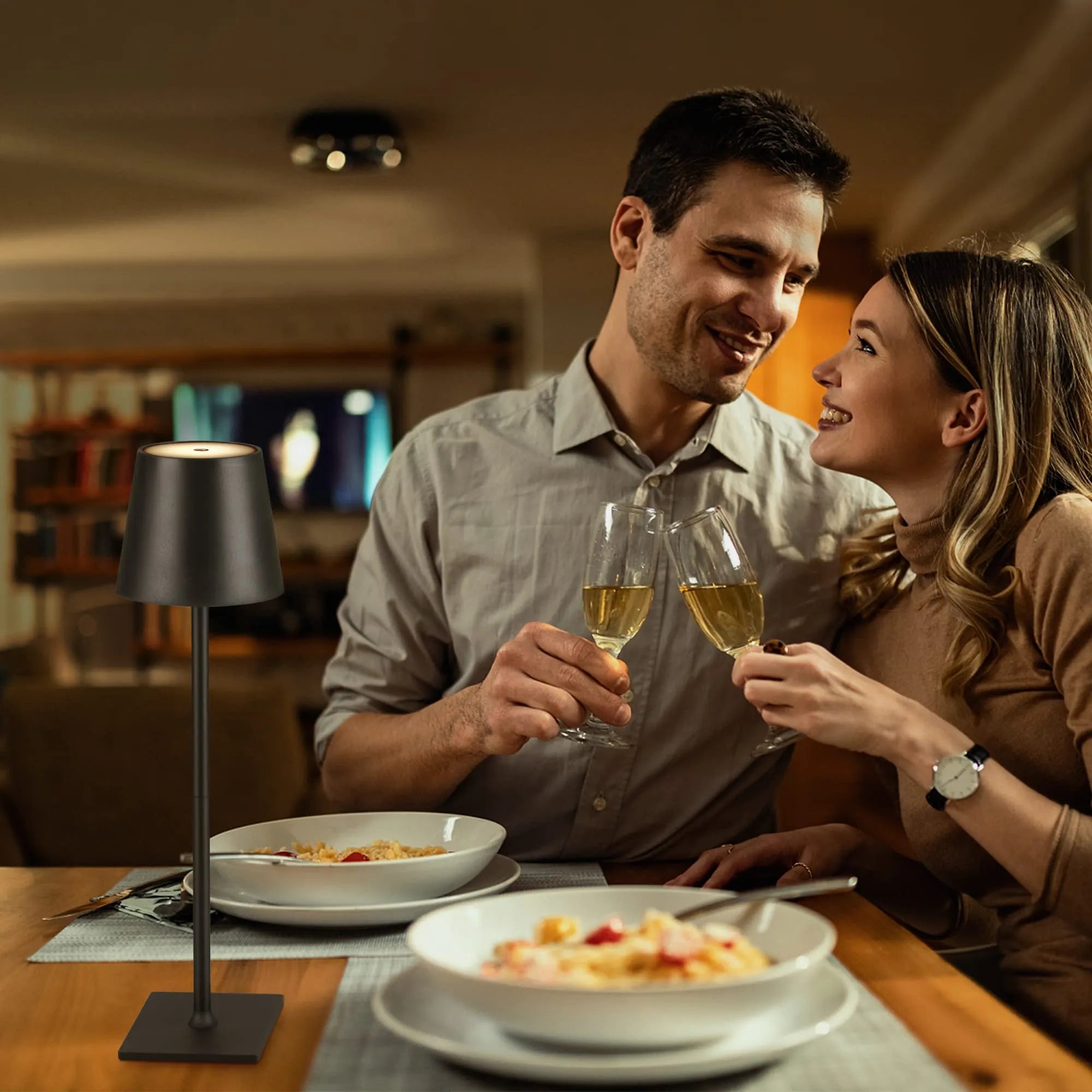 Rechargeable LED Table Lamp - Battery Operated Wireless Cordless Bedside Lamp
