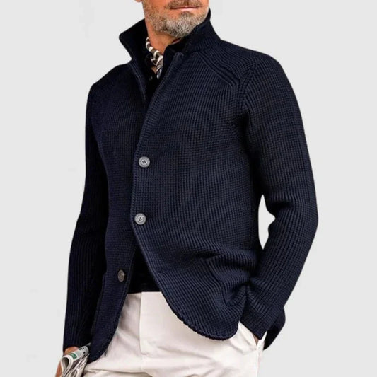 Eleganter Herren Strickcardigan mit Knopfleiste – Herbst & Winter