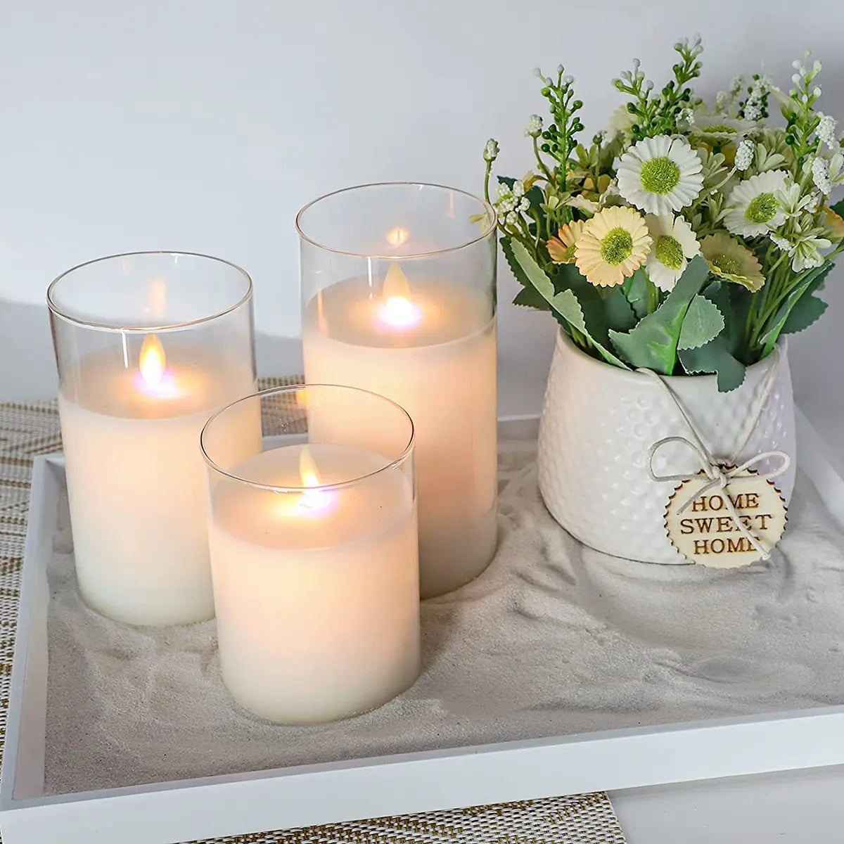 Modernes Kerzenset - LED Kerze mit Fernbedienung