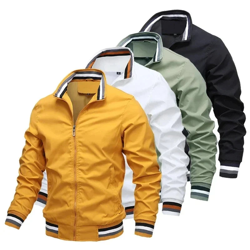 Herren Übergangsjacke mit Kragen aus Polyester für Alltag Sportlich
