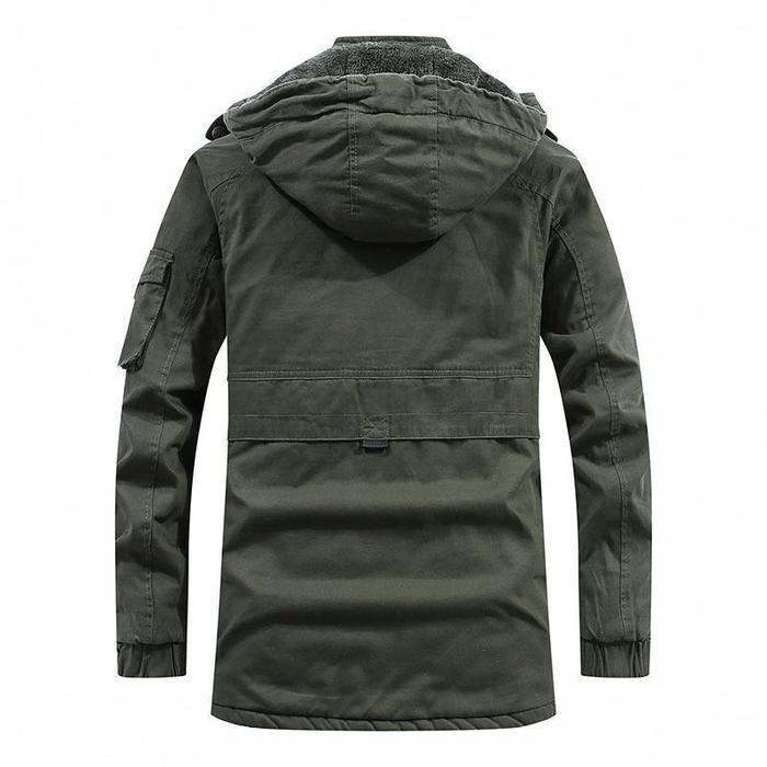 Herren Winterjacke Urban Militär mit Kapuze